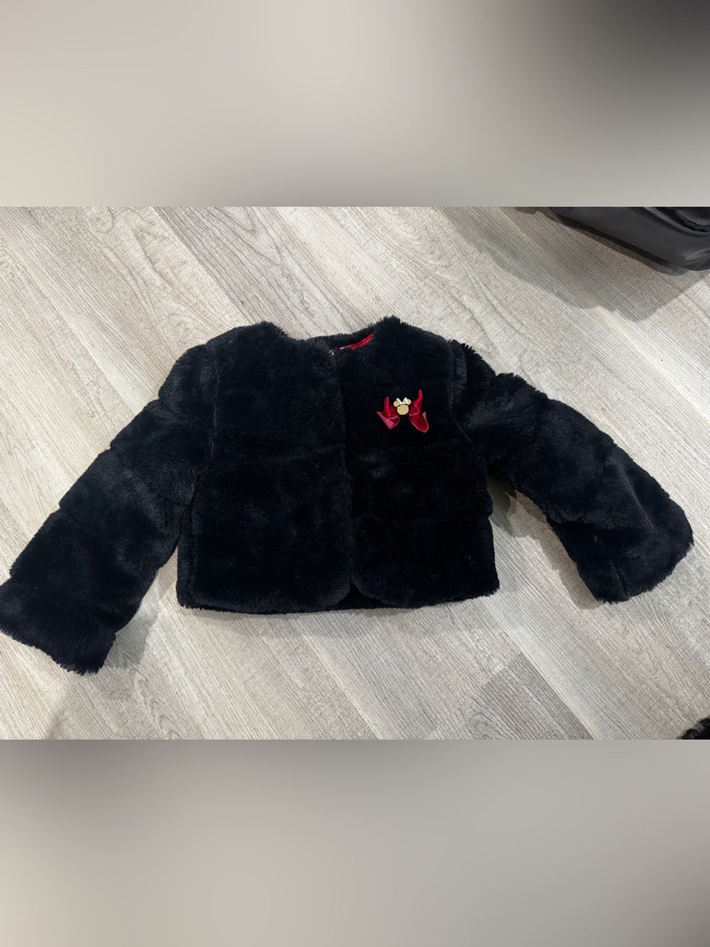 Disney Cropped faux fur jacket